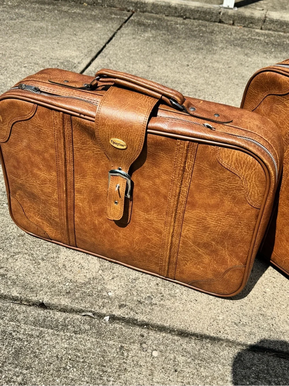 Flying Time Other | Rare Vintage Flying Time 2 Piece Luggage Set | Color: Brown